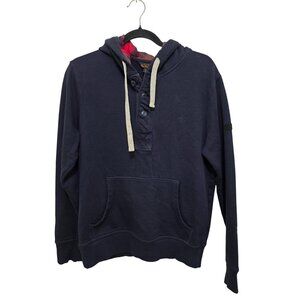 Ben Sherman Men's Navy Pullover Hoodie Front Kangaroo Pocket Size S